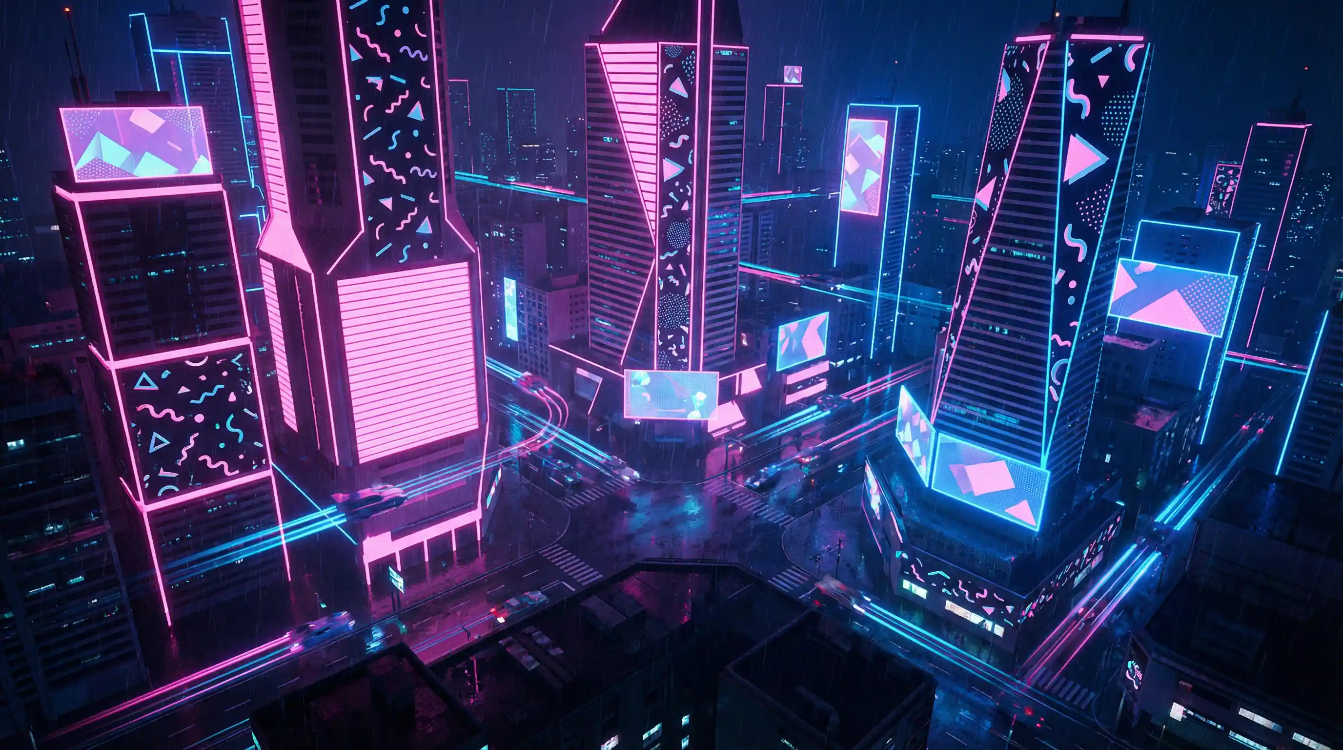 易游体育电竞 赛博不夜城全景夜景